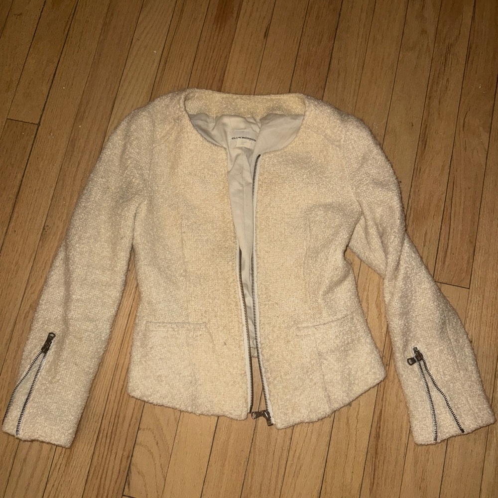 Club Monaco Textured Cream Blazer